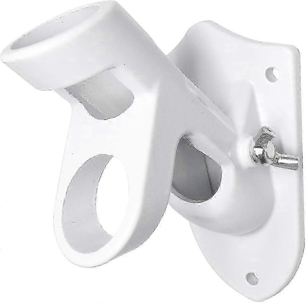 Adjusted Flag Pole Bracket Holder with Aluminum Base for 1" Diameter Flag Poles - V1A08 (White)
