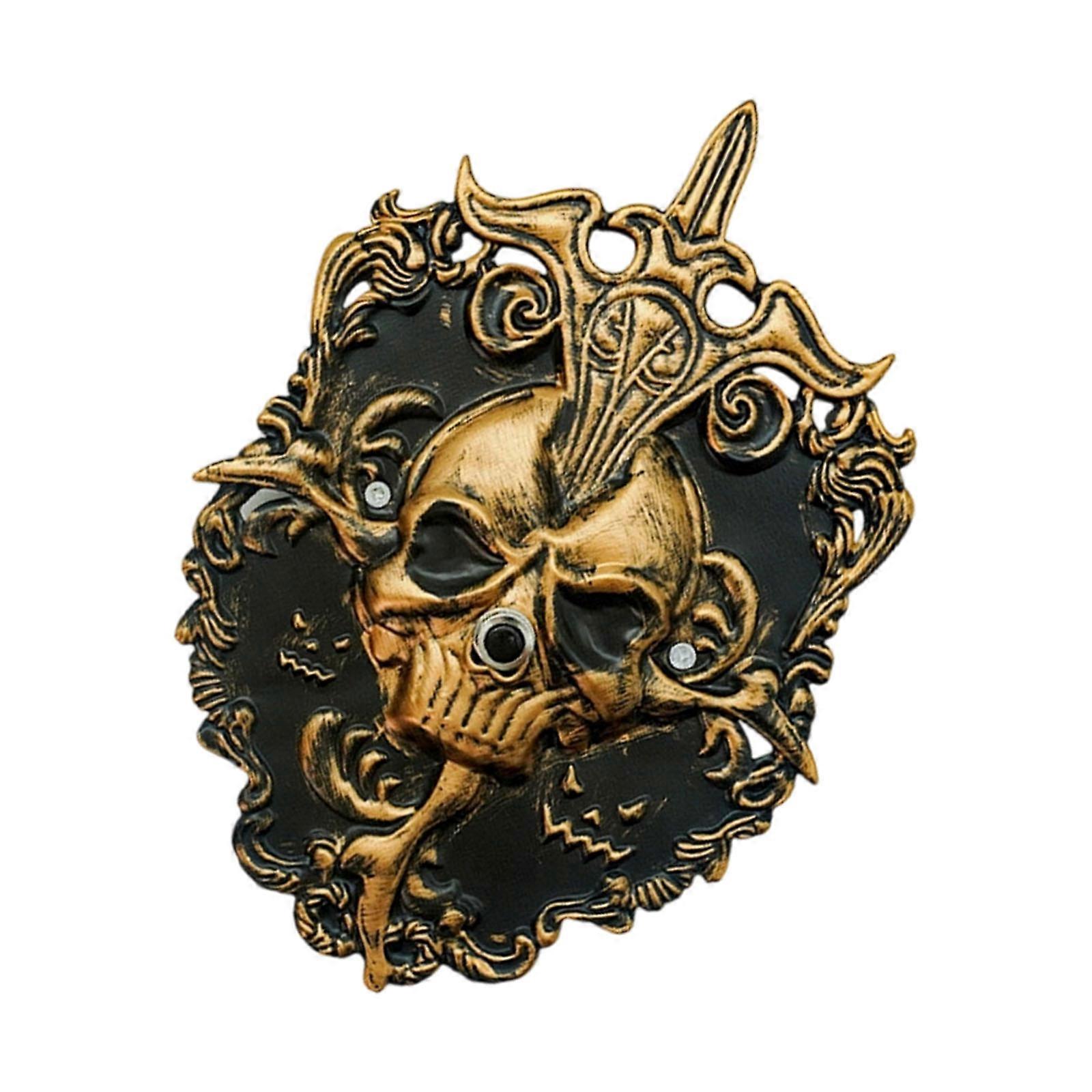 Outdoor Horror Doorbells With Visual Intercoms Shockproofed Metal Material Instants Setups For Halloweens Scare Multicolor