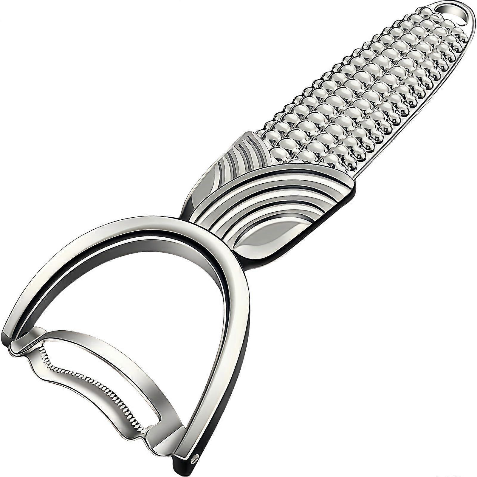 Corn Peeler Stainless Steel Cob Stripper Tool with Kernel Remover for Fresh Corn 6.18'x2.56'