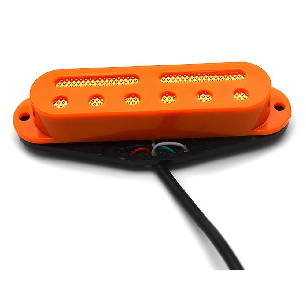 6 Hole+2 Groove Mini Humbucker with Gold and Silver Pad for ST-Single Coil Pickup Size 9K 4C Output Coil Splitting,C