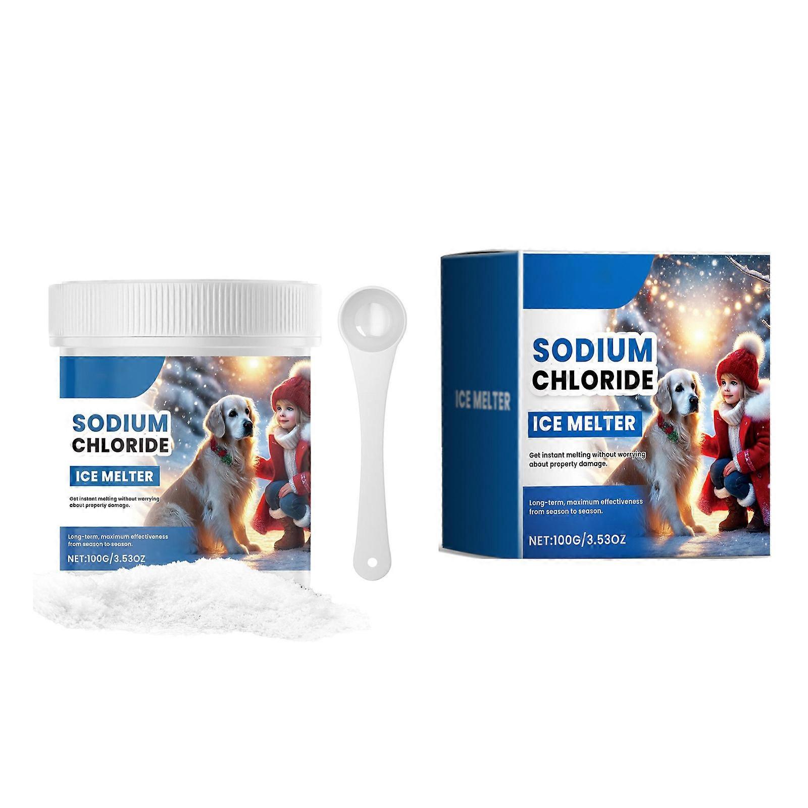 Snow Melting Agent Car Defroster Deicer Powder Auto Windshield Deicing Powder Efficient Pet Friendly Snow Remover 100g Multicolor