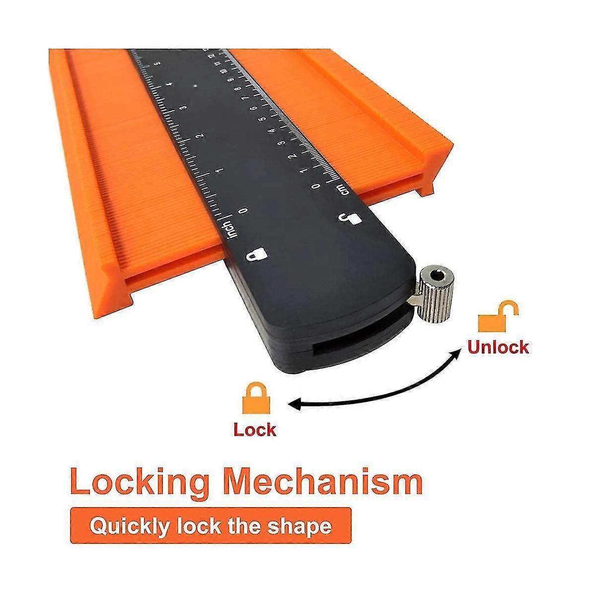 10 Inch Super Gauge Shape And Outline Tool, Contour Gauge Tool With Lock, Measuring Tools Shape Dup