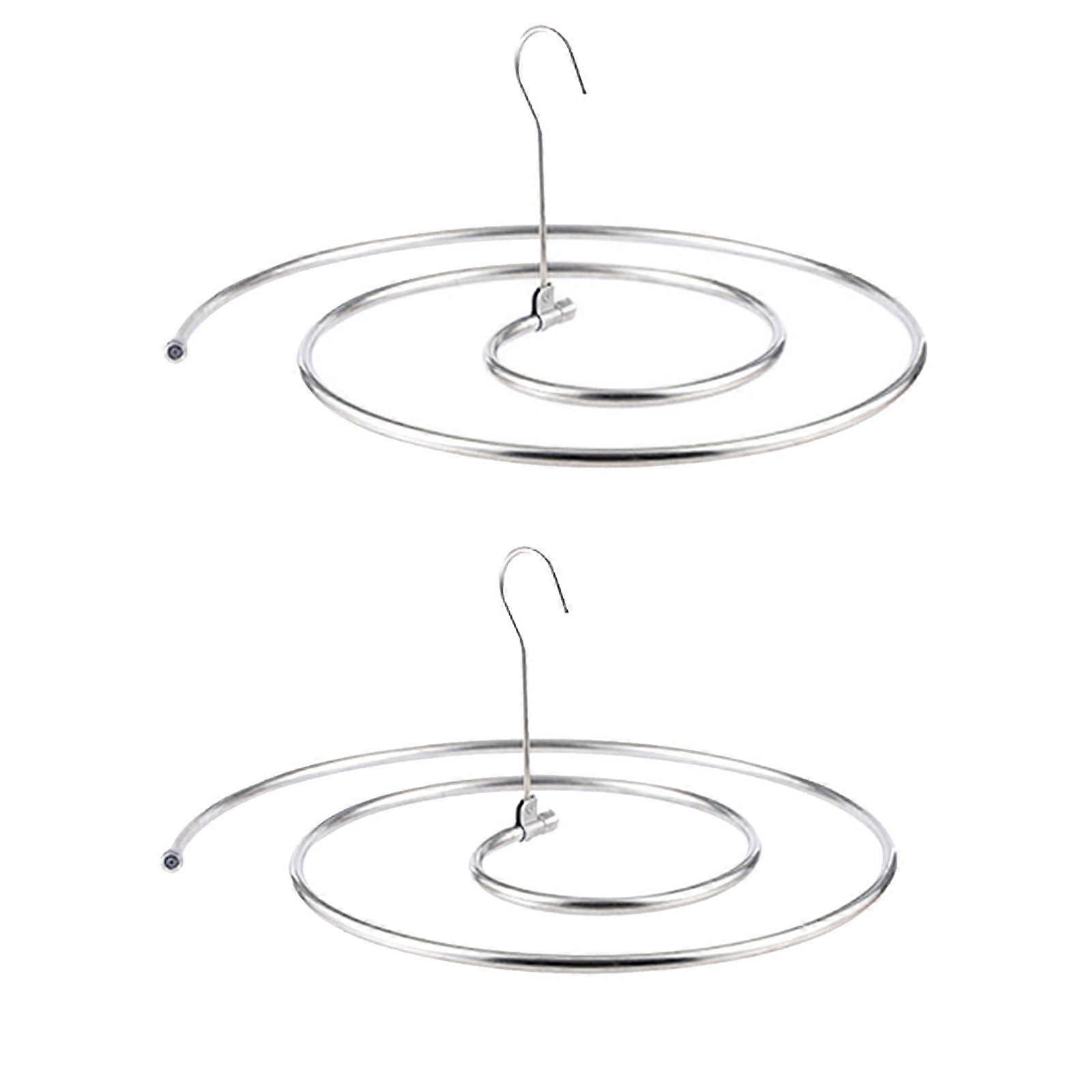 2 Pack Stainless Steel Spiral Sheet Drying Hangers, SpaceSaving Blanket Rack for Quilts Towels