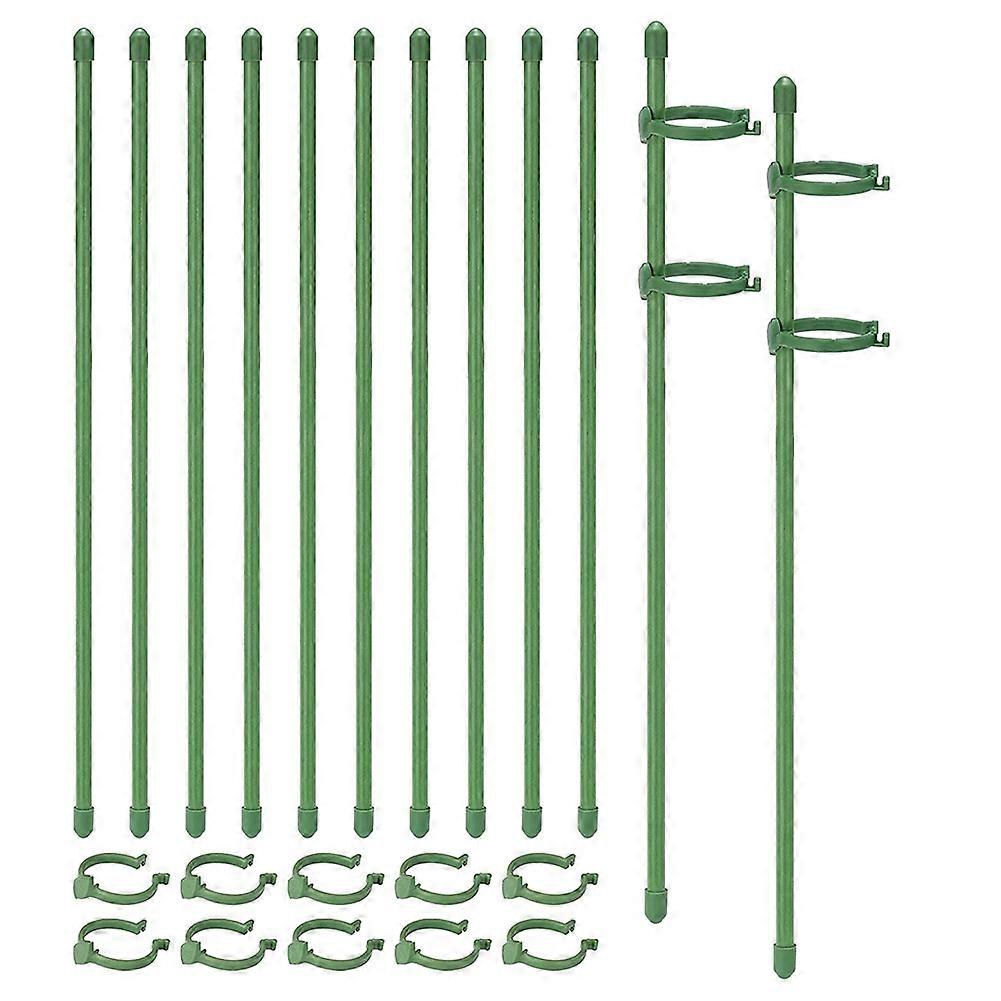 20 Pack Plant Support Stakes Adjustable Garden Single Stem