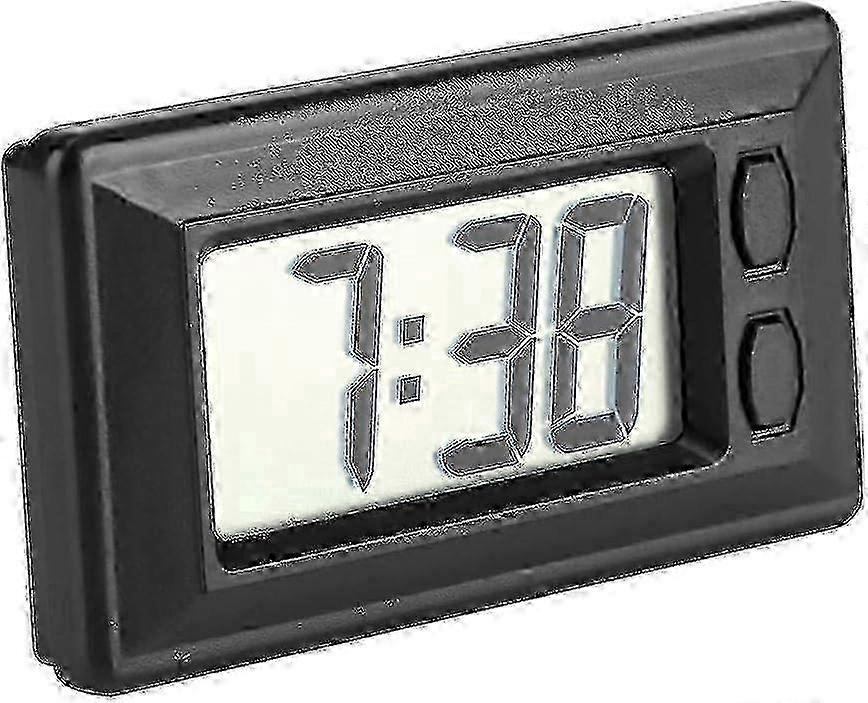 Ultra-thin LCD Digital Car Clock with Time & Calendar Display