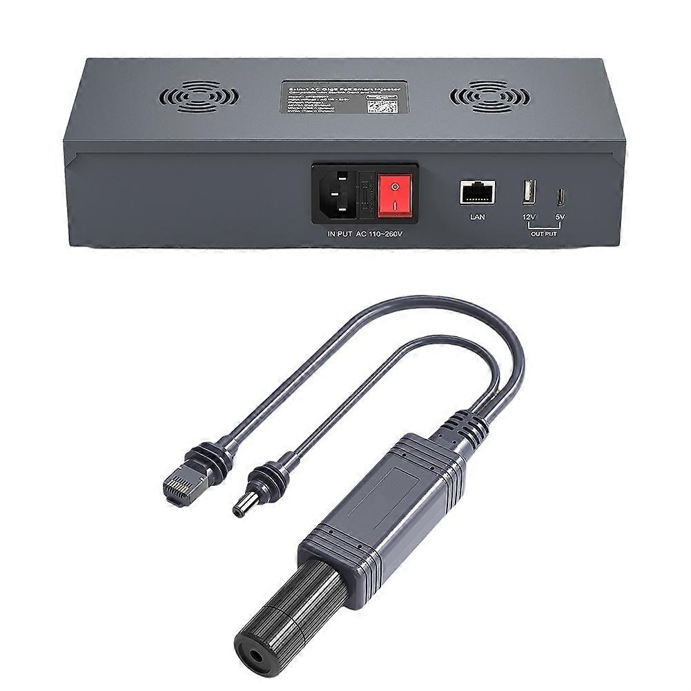 POE Injector for Starlink Mini Version 5-in-1 AC POE Smart Injector and Separator Set for Starlink Mini Dish US PLUG