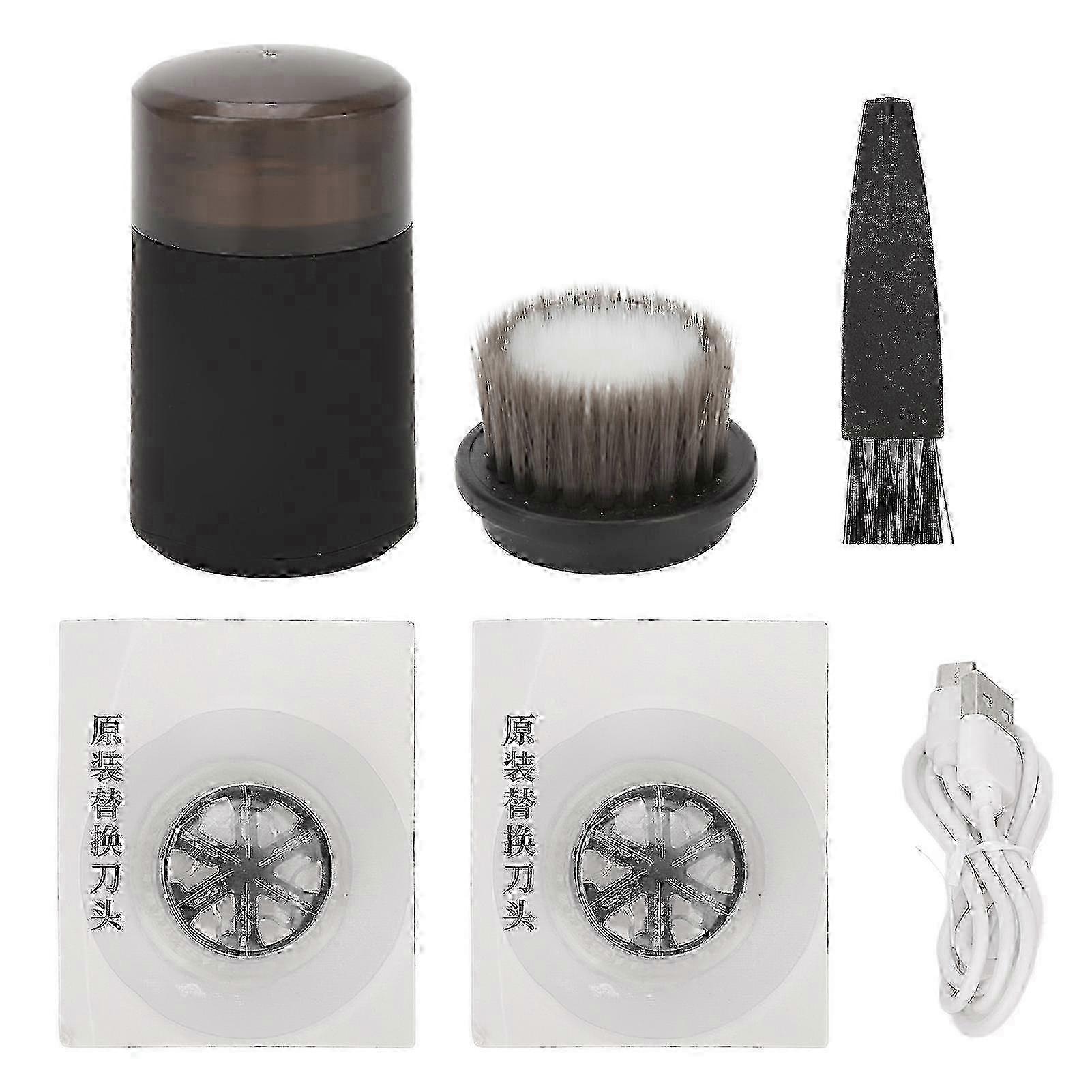 2025 Electric Beard Trimmer Portable Waterproof Rechargeable 2 in 1 Beard Razor with Cleansing Brush