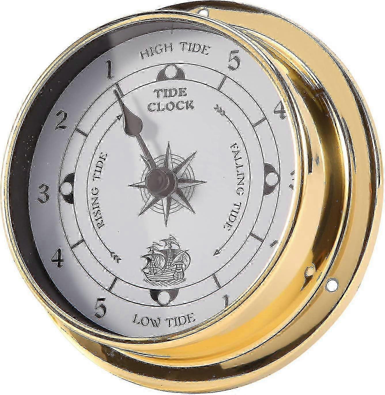 115mm Copper Marine Tide Clock compatible with Weather compatible withecast - One Piece
