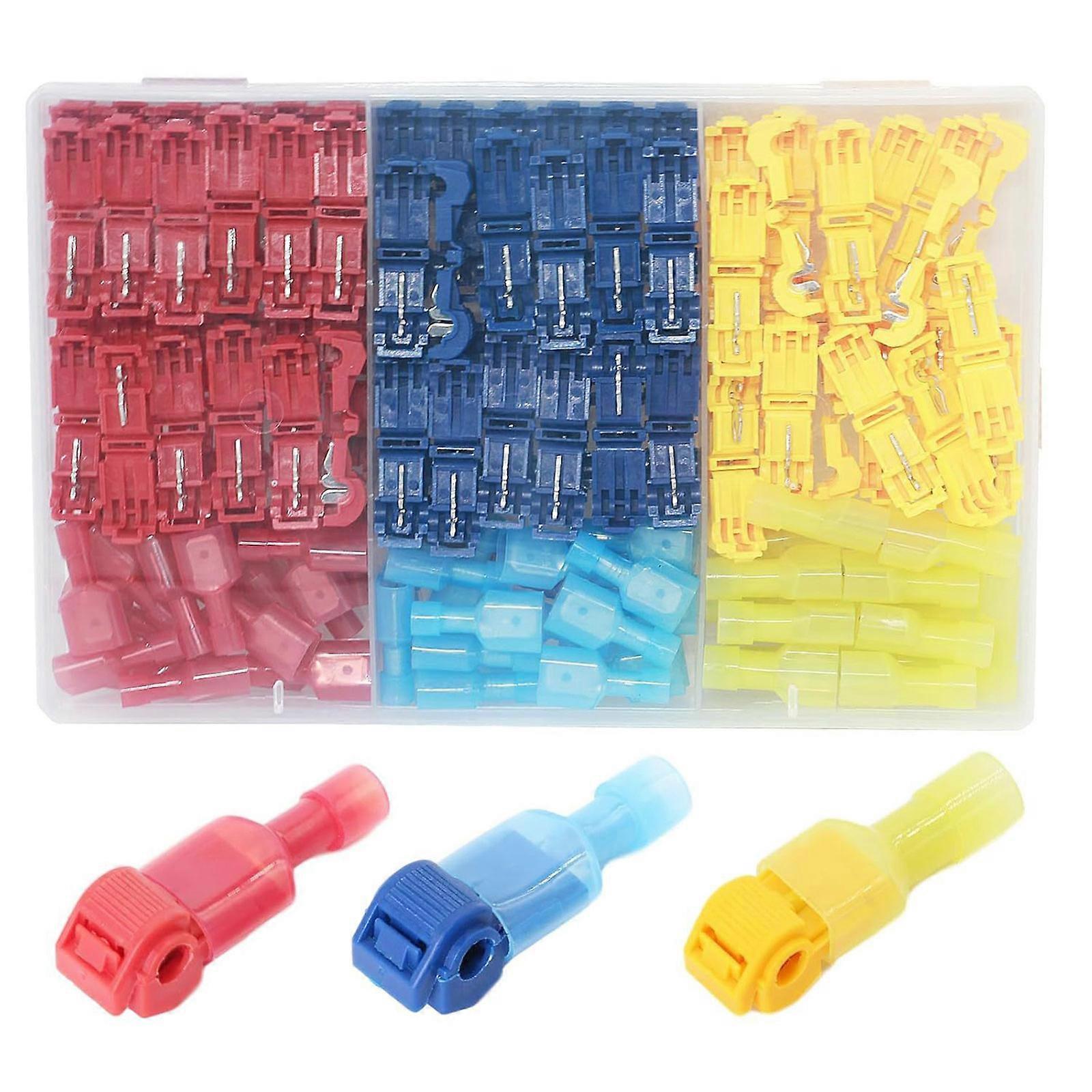 Quick Installation Wire T Tap Connectors Hassle frees Cable Connection set Cable Junctions 200pcs for Homes & Office Use Multicolor
