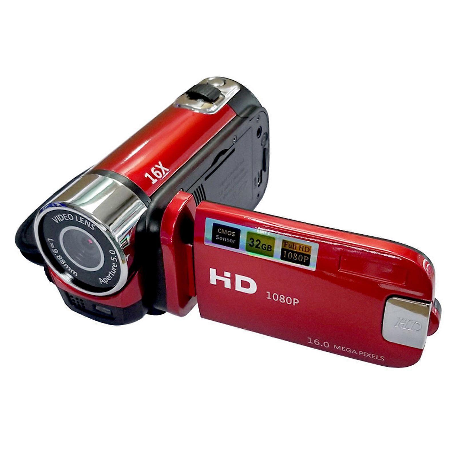 Portable 1080P High Definition Digital Video Camera DV Camcorder 16MP 2.7 Inch LCD Screen 16X Digital Zoom Built-in Battery