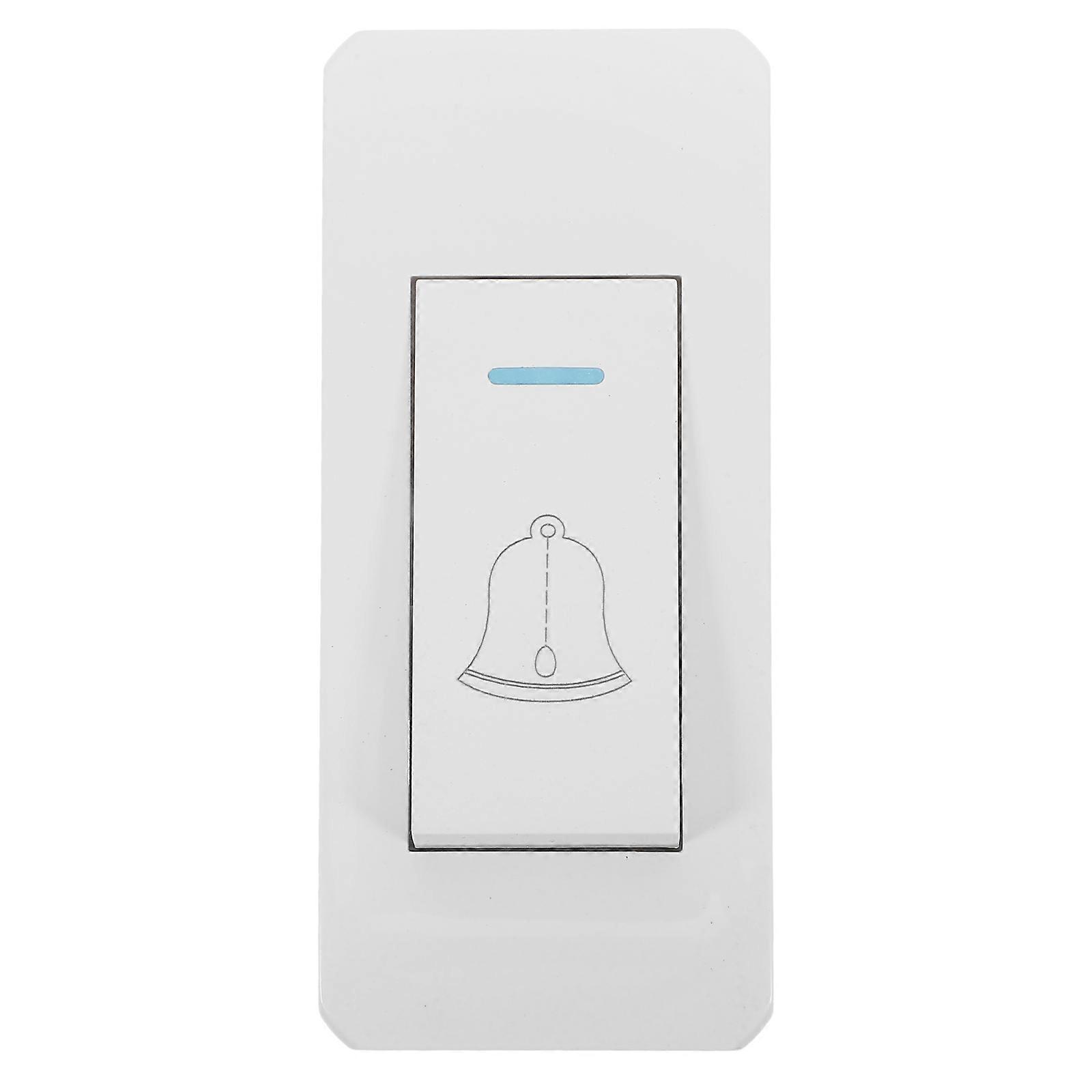 Indoor Wired Doorbell Chime Switch For Home Office Application White Durable Materials 1Set