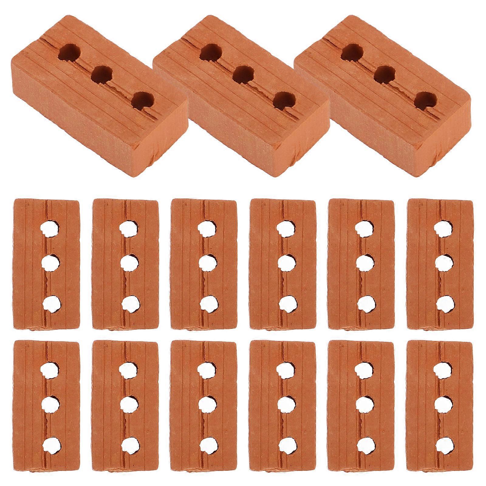 Miniature Bricks Architectural Model Accessories for Decor 50Pcs Clay