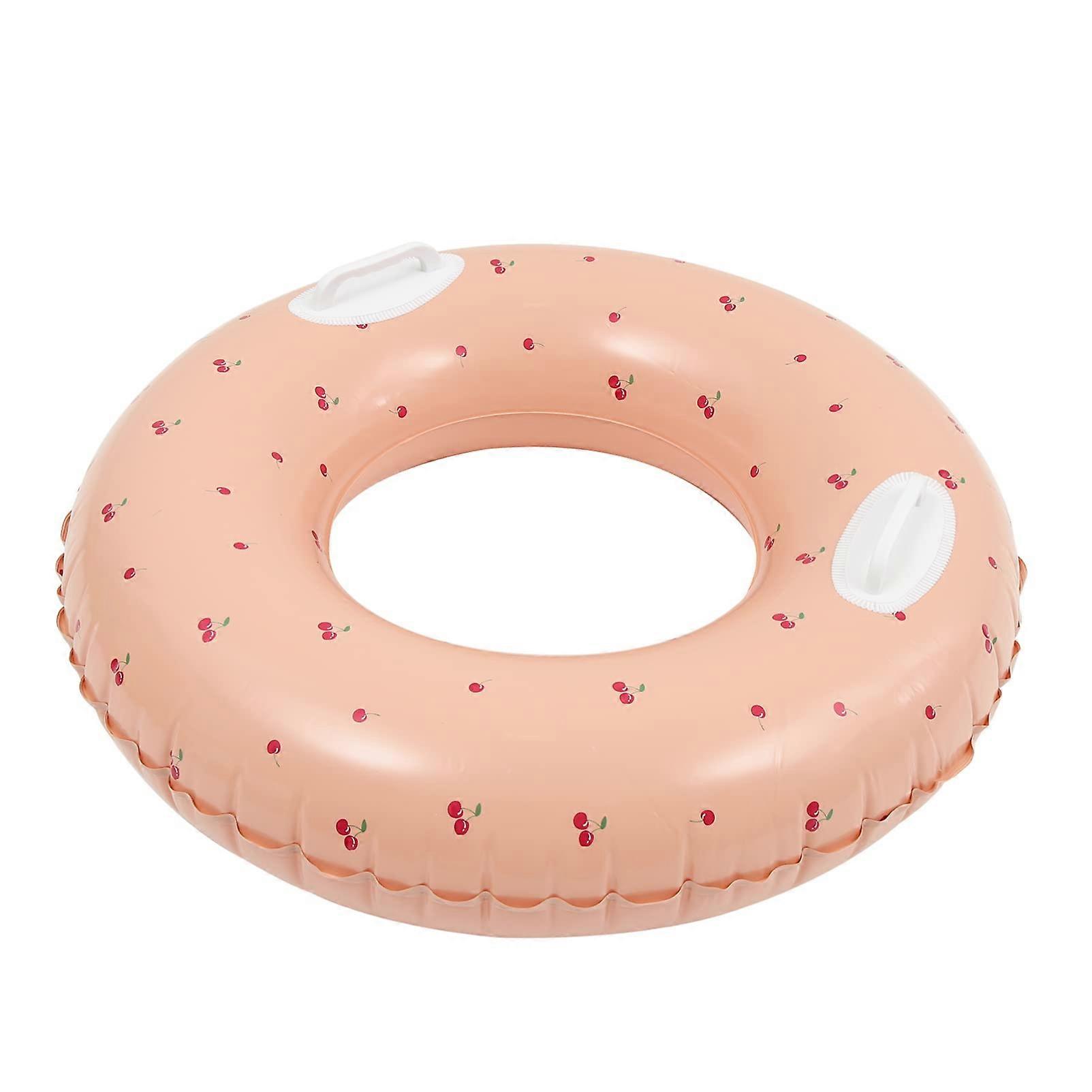 Inflatable Swim Ring with Handles for Adults and Kids, Durable PVC Swimming Ring for Pool and Beach