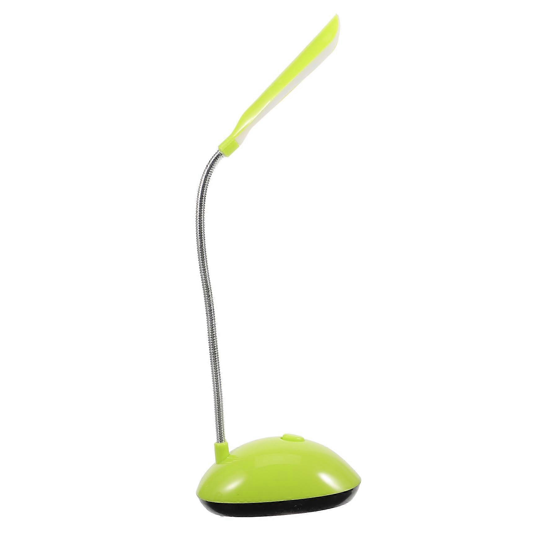 Battery Powered LED Desk Lamp with EyeProtection Lighting for Home Office and Bedroom  Compact Green