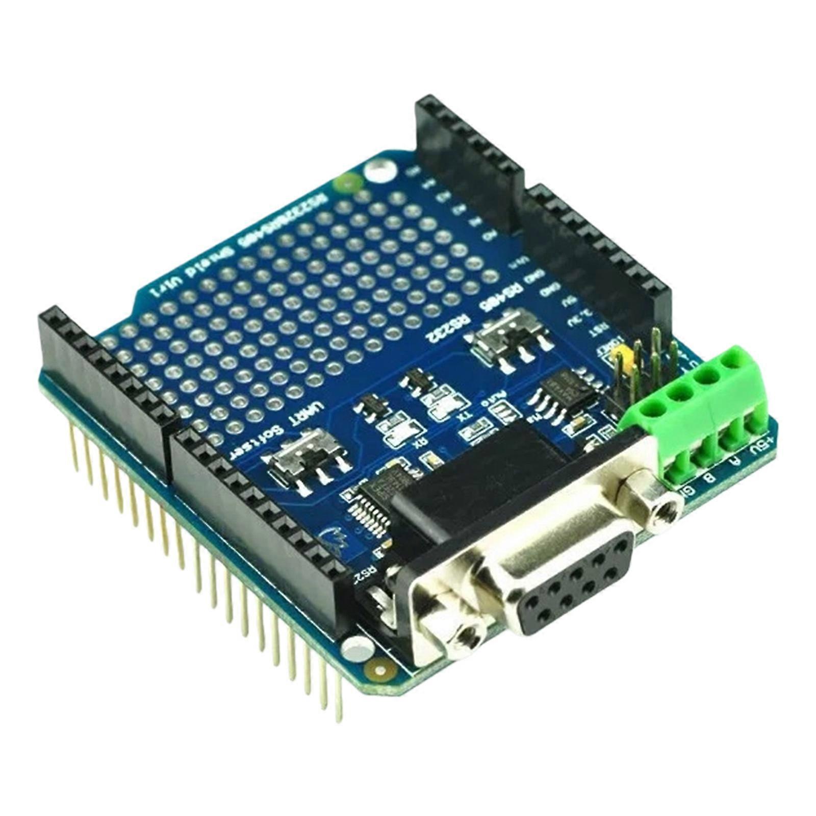 RS232 RS485 Shield Communication Module with Switchable Serial Port Interfaces Using DB9 Connectors for Various Devices Multicolor