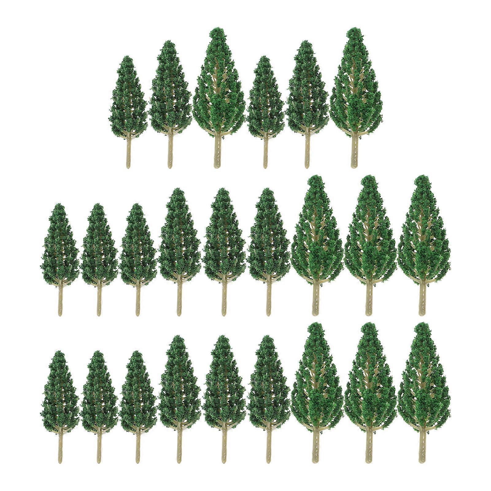 72Pcs Plastic Model Trees for Architectural Craft Use in Green Color