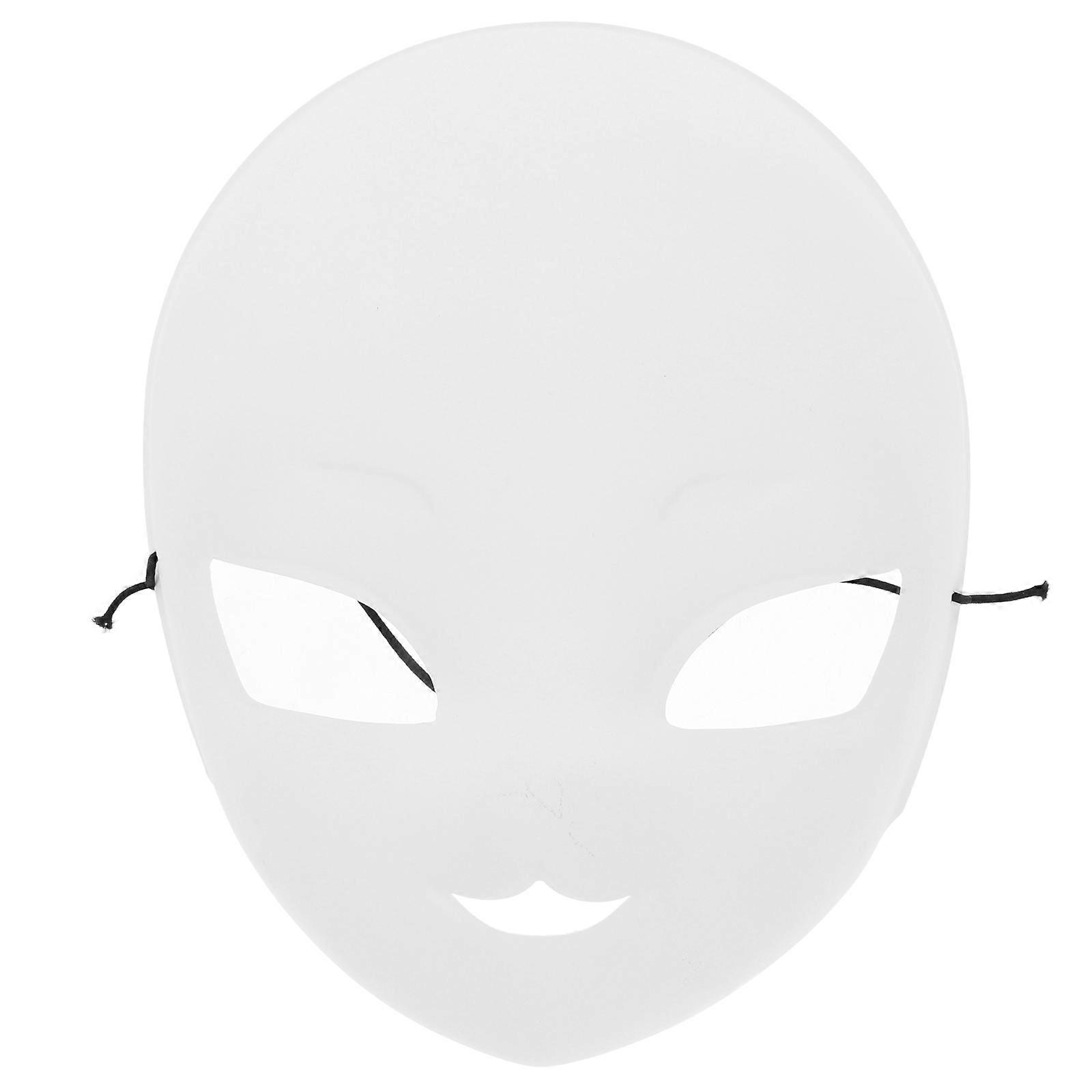 Blank White Fox Mask Thick Plastic Full Mask for Decor Craft