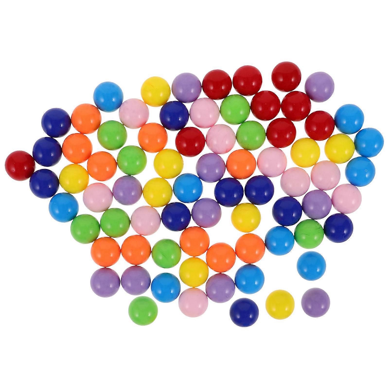 Mini Plastic Game Balls for Tiny Game Prop Balls 80Pcs Assorted Color