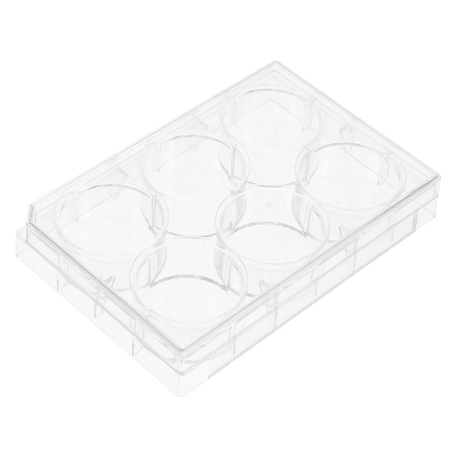 Laboratory Cell Culture Plate for Lab Use 6 Well Sturdy Plastic Material