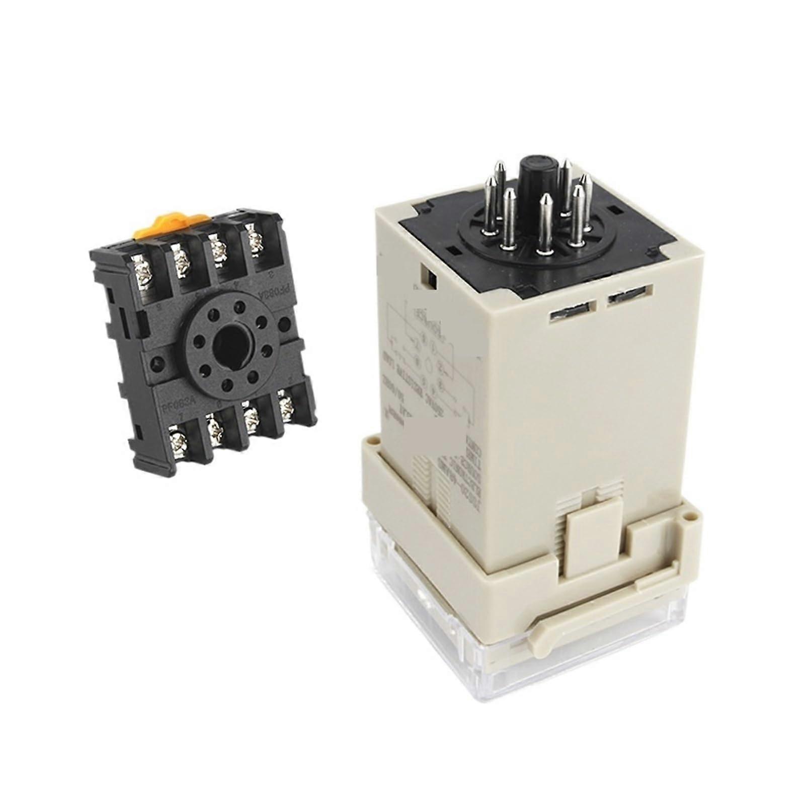 Digital Time Relay 220V PowerOn Delay with Power Failure Memory, Adjustable Timer for Industrial Use