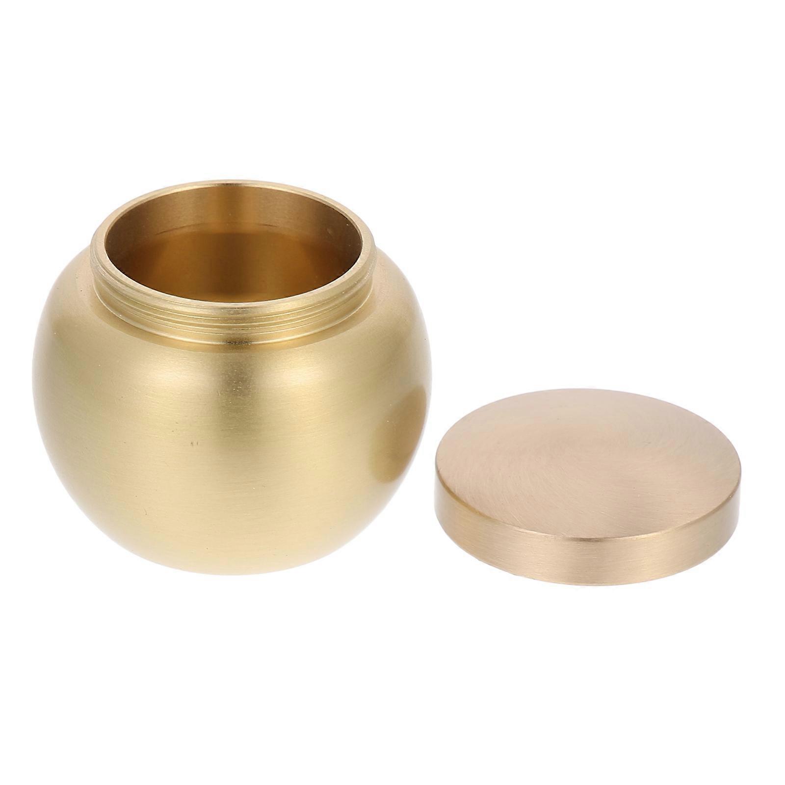 Copper Ashes Urn for Storage Small Round Decorative Storage Jar