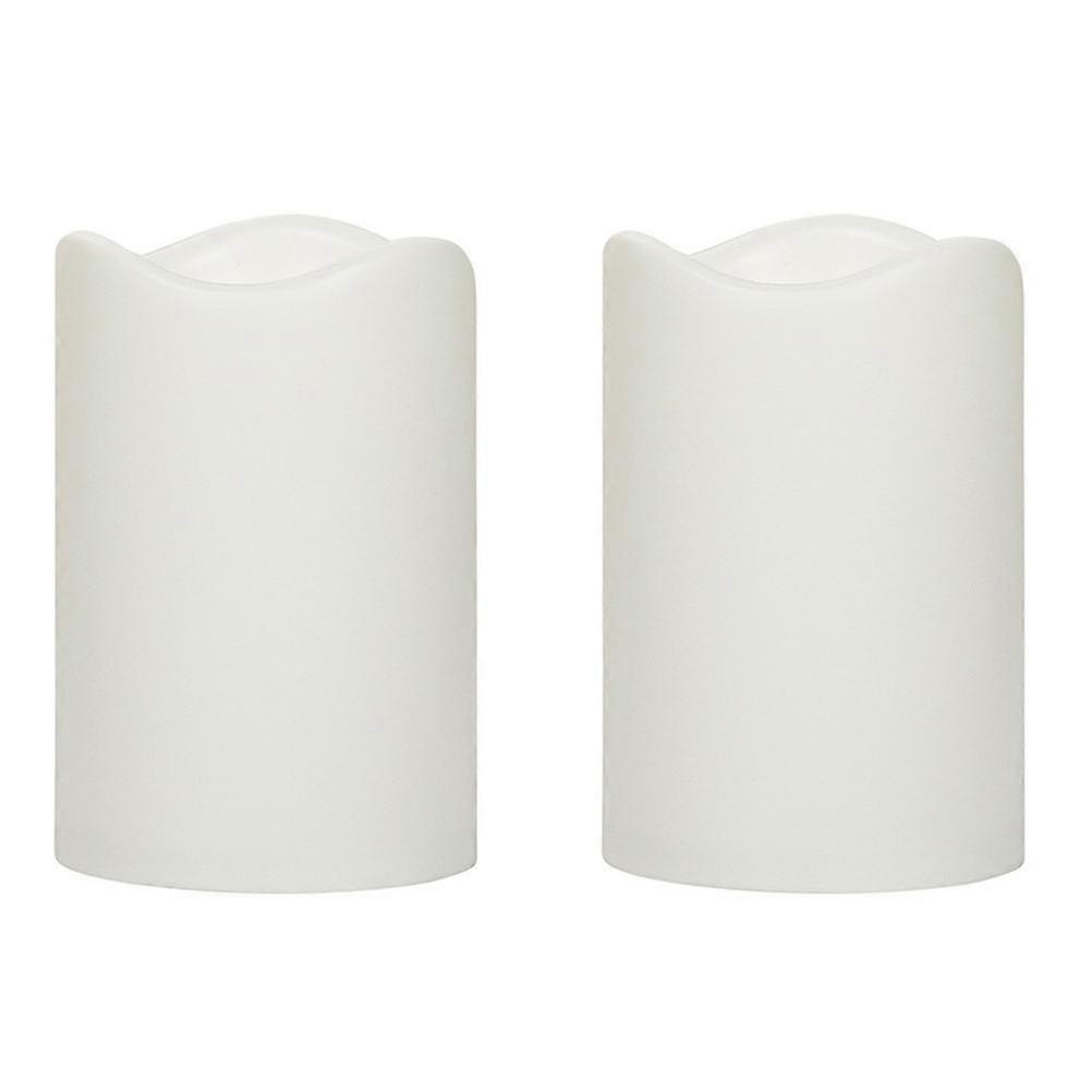 Electronic Candle LED Candle Lamp for Decor White 2Pcs Simulation Light