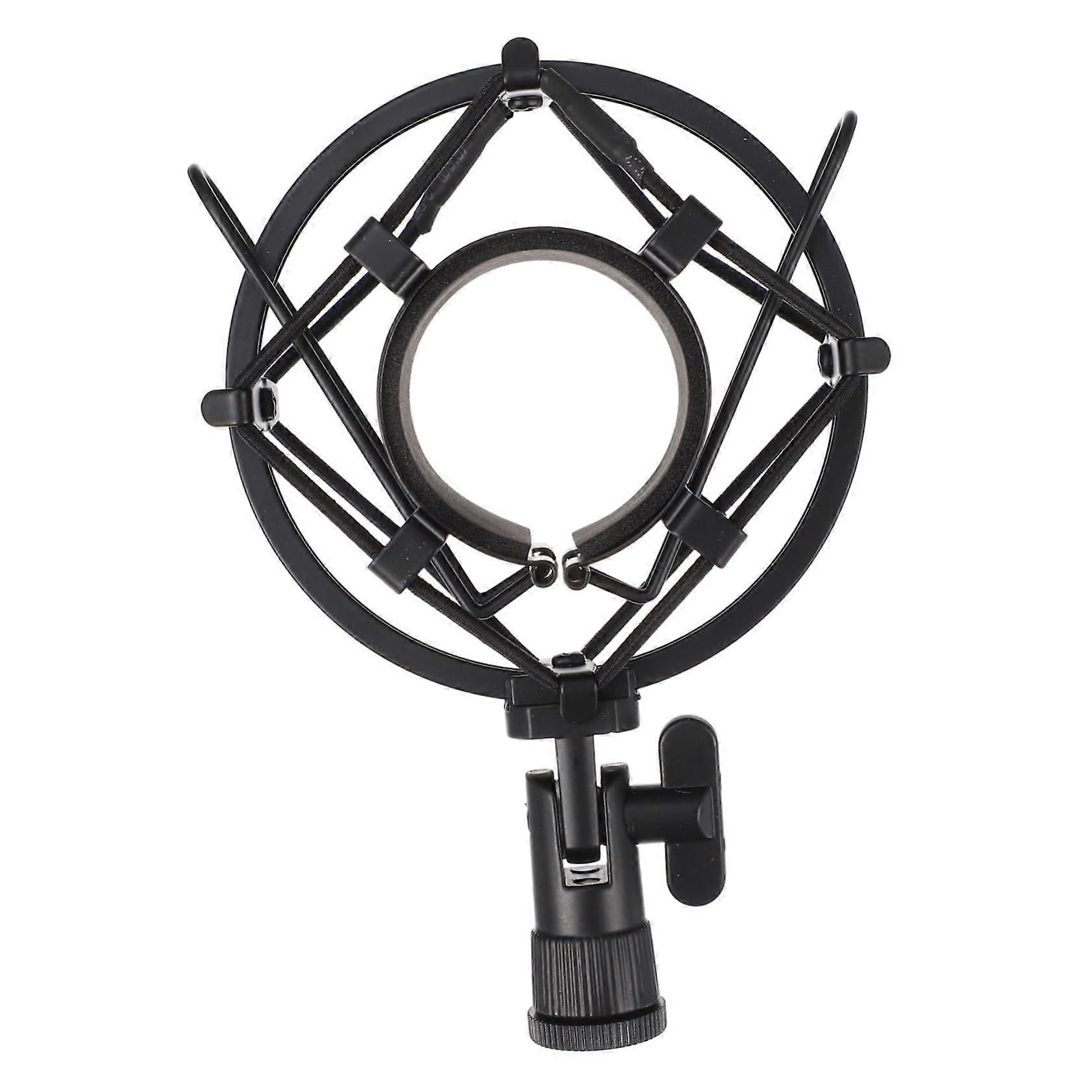 Mic Arm Stand Condenser Microphone Arm Vibration Dampening Mount Shockproof Adjustable Studio Black