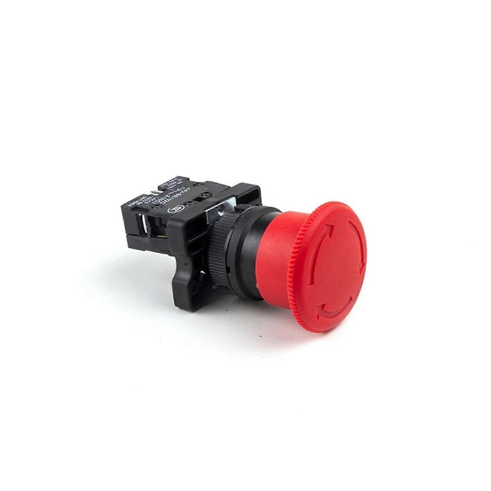 22mm Emergency Stop Red Mushroom Head Push Button Switch SelfLocking/Latching 600V 10A BS142 Compatibility