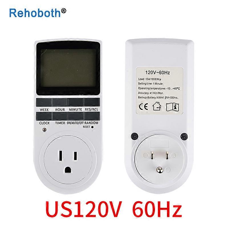 EU Electronic Digital Timer Switch com FR BR Plug Kitchen Timer Socket Outlet 230V 110V 7 Day 12/24 Hour Programmable Timing