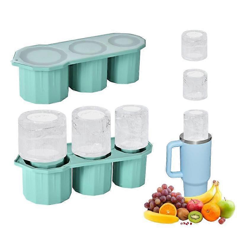 Ice Cube Tray with Lid, 6 Compartment Easy Release Food Grade Mold, Stackable Reusable Ice Maker
