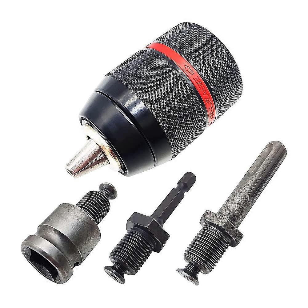 1/2 Inch Keyless Drill Chuck 1/220UNF with SDS Plus Hex Adapter for Quick Tool Change