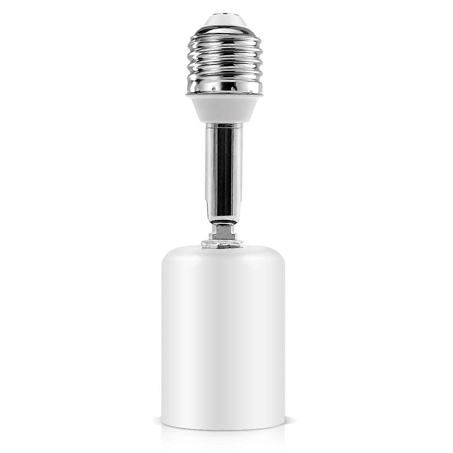 E27 Base Extension Adapter, E27 Lamp Socket Extender, Lamp Holder Adapter, Metal and Ceramic Materials, White (1)