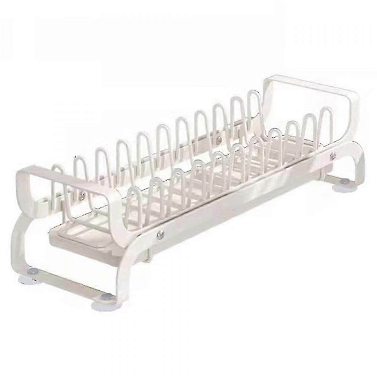 003XH-0027-1 Pull Out Dish Rack Multifunctional Slideable Dish Drying Holder with Drainboard