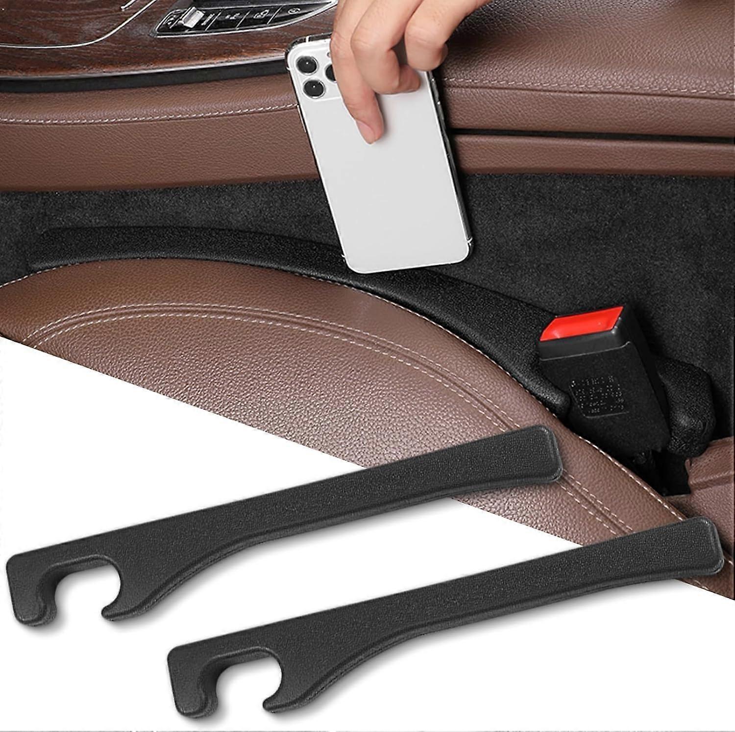 2 PCS Universal Leather Car Seat Gap Filler Organizer for Driver and Passenger Prevent Item Dropping