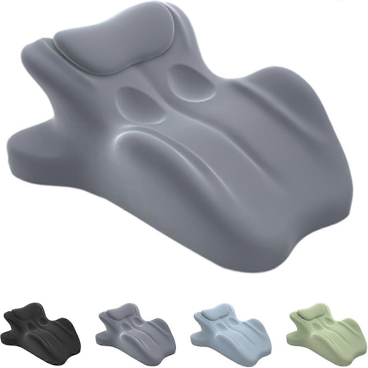 Couple Pillow with 27° Ergonomic Incline Memory Foam Wedge for MultiPosition Support Gray