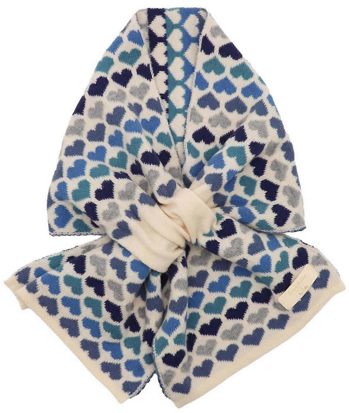 Zelly Hearts Pull Through Scarf - Blue