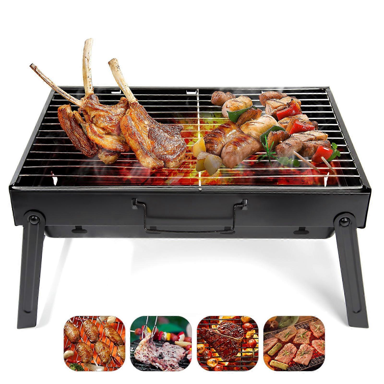 Portable Charcoal Grill Foldable BBQ for Camping Picnic Small Outdoor Efficient Heating