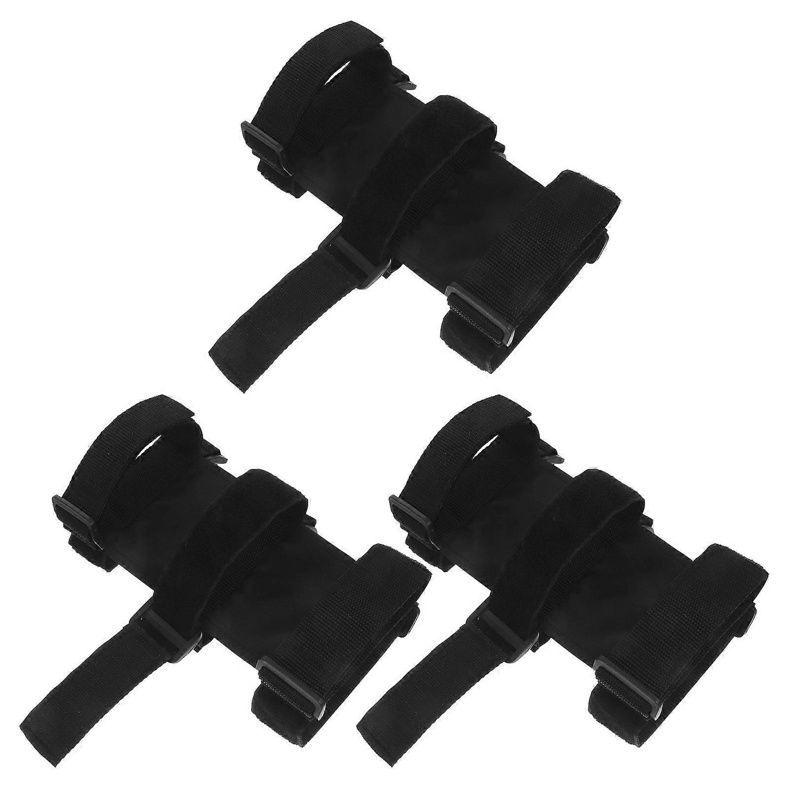 Fire Extinguisher Mount Adjustable Bracket for Car Use 3Pcs Black Nylon