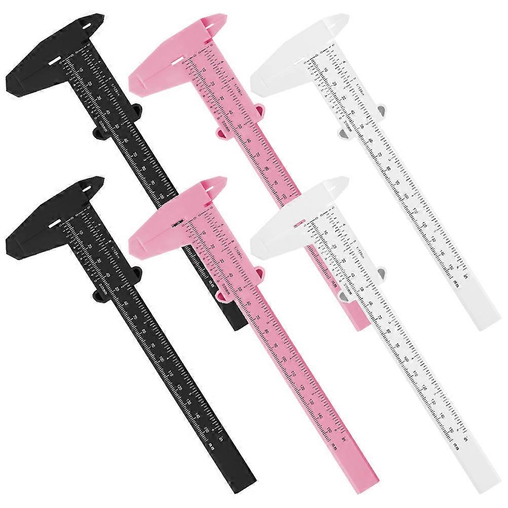 Plastic Eyebrow Measuring Rulers Eyebrow Measuring Tool for Makeup 6Pcs