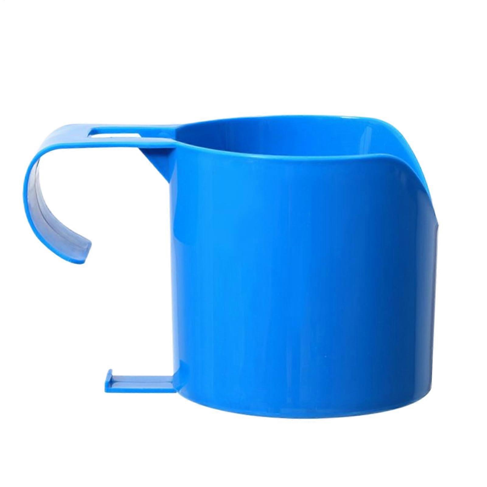Pool Cup Holder with NonSlip Secure Grip, WaterResistant MultiSlot Organizer for Poolside, Blue