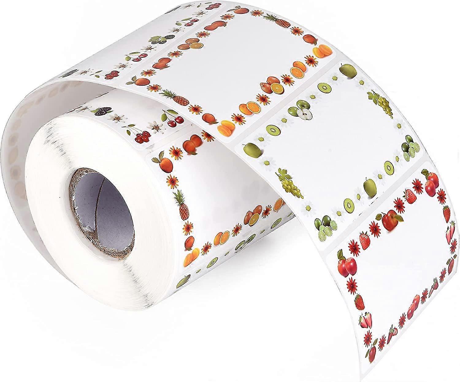 Set of 250 labels, fruit pattern, for jam jars and others 2025
