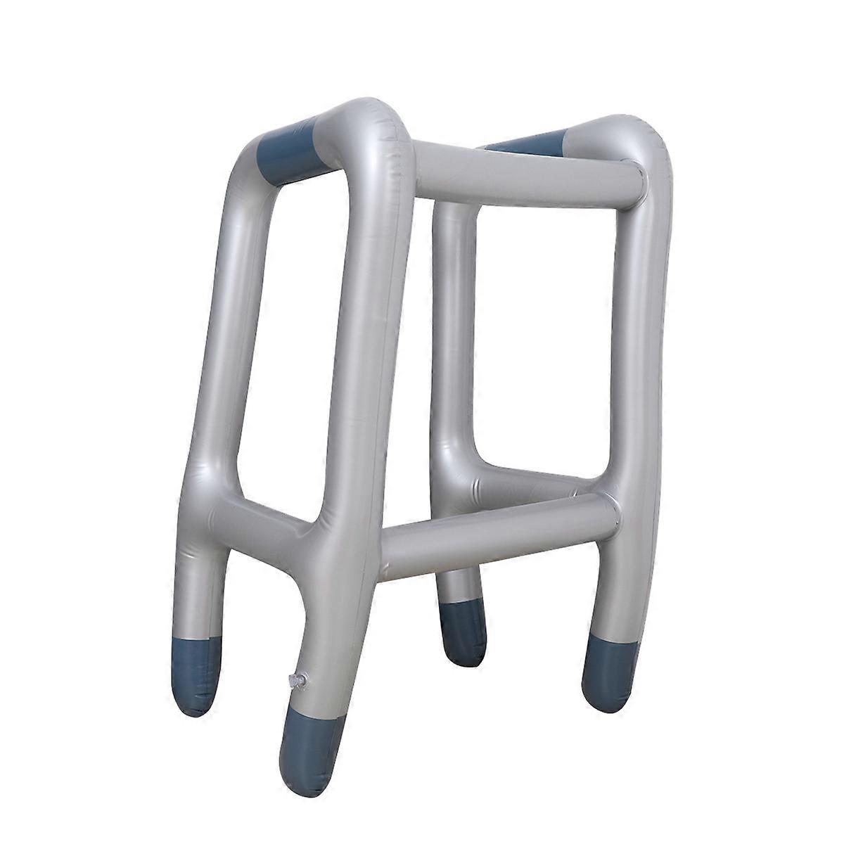 Silver Inflatable Zimmer Frame Halloween Prop for Party Use