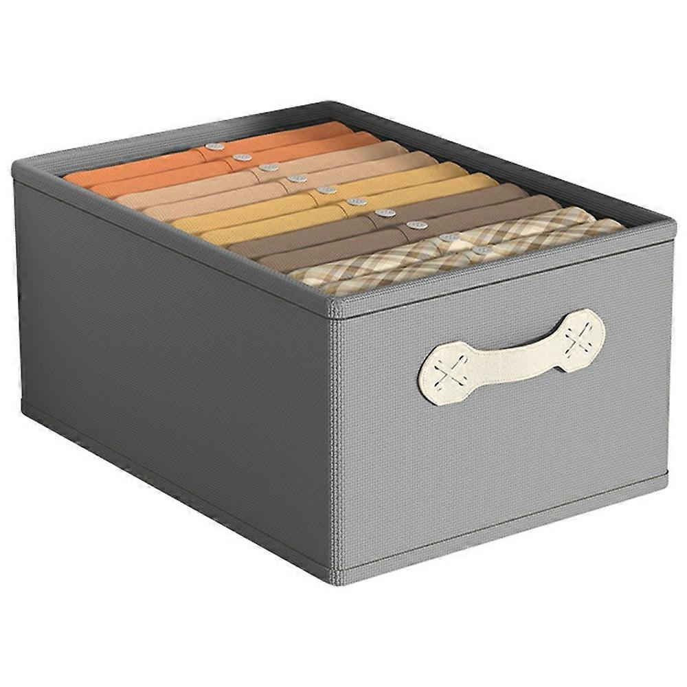 Large Capacity Fabric Storage Box Drawer Style Clothes Organizer with Handle