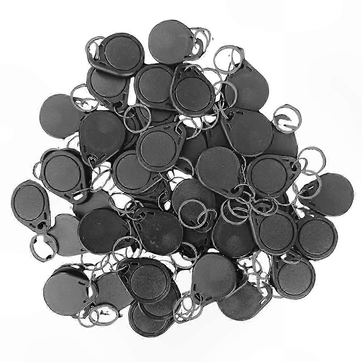 Reusable RFID Key Fobs for Access Control, 100 Pack, Operates at 13.56 MHz Frequency