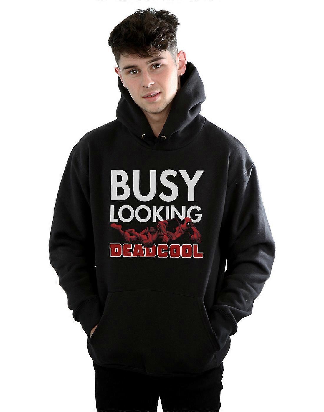 Marvel Men's Deadpool Busy Looking Deadcool Hoodie
