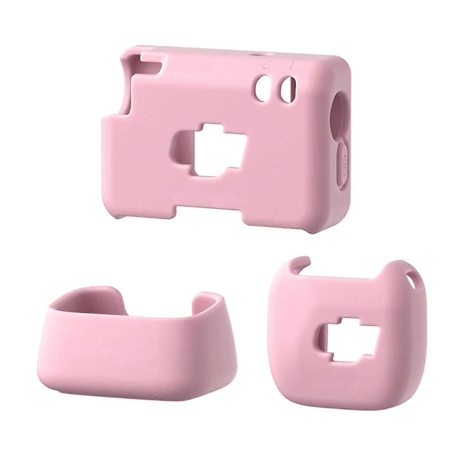 Silicone Protective Cover Set for DJI Mic Transmitter Receiver and Charging Dock Pink