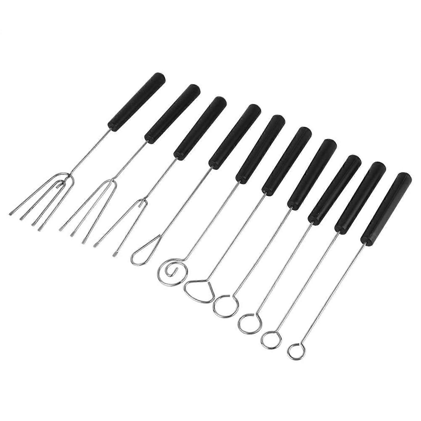 10 Piece Chocolate Dipping Fork Set Durable Stainless Steel Candy Making Tools with Ergonomic Handles