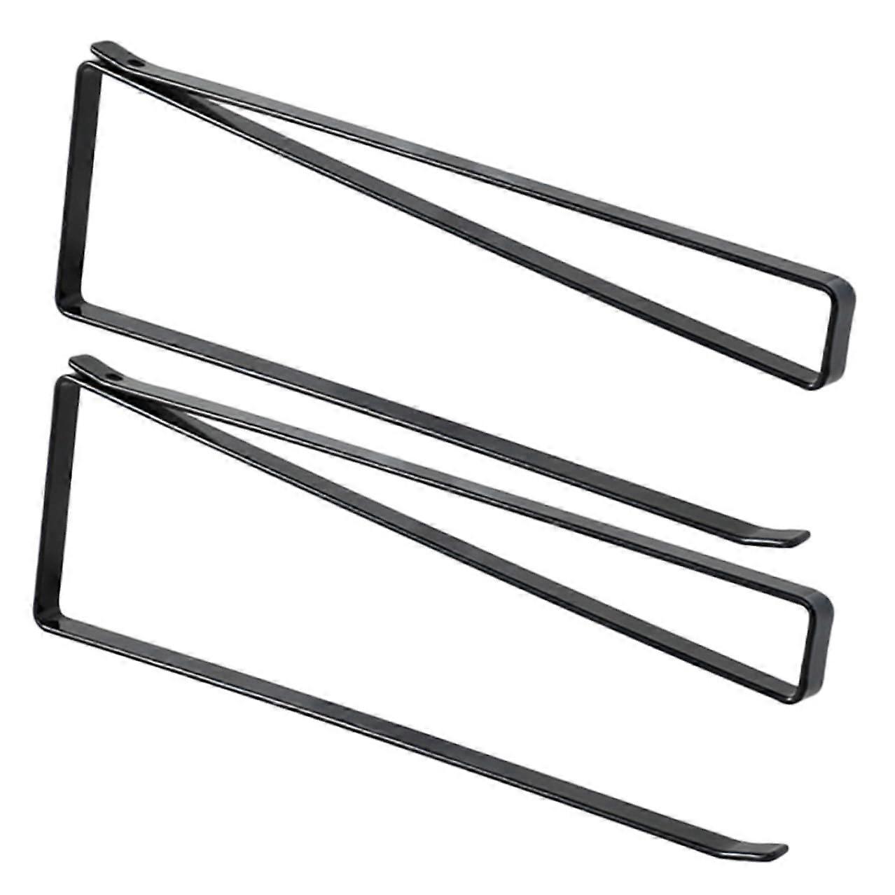 2pcs Under Cabinet Paper Towel Holder No Drilling MultiPurpose Kitchen Storage Rack Black