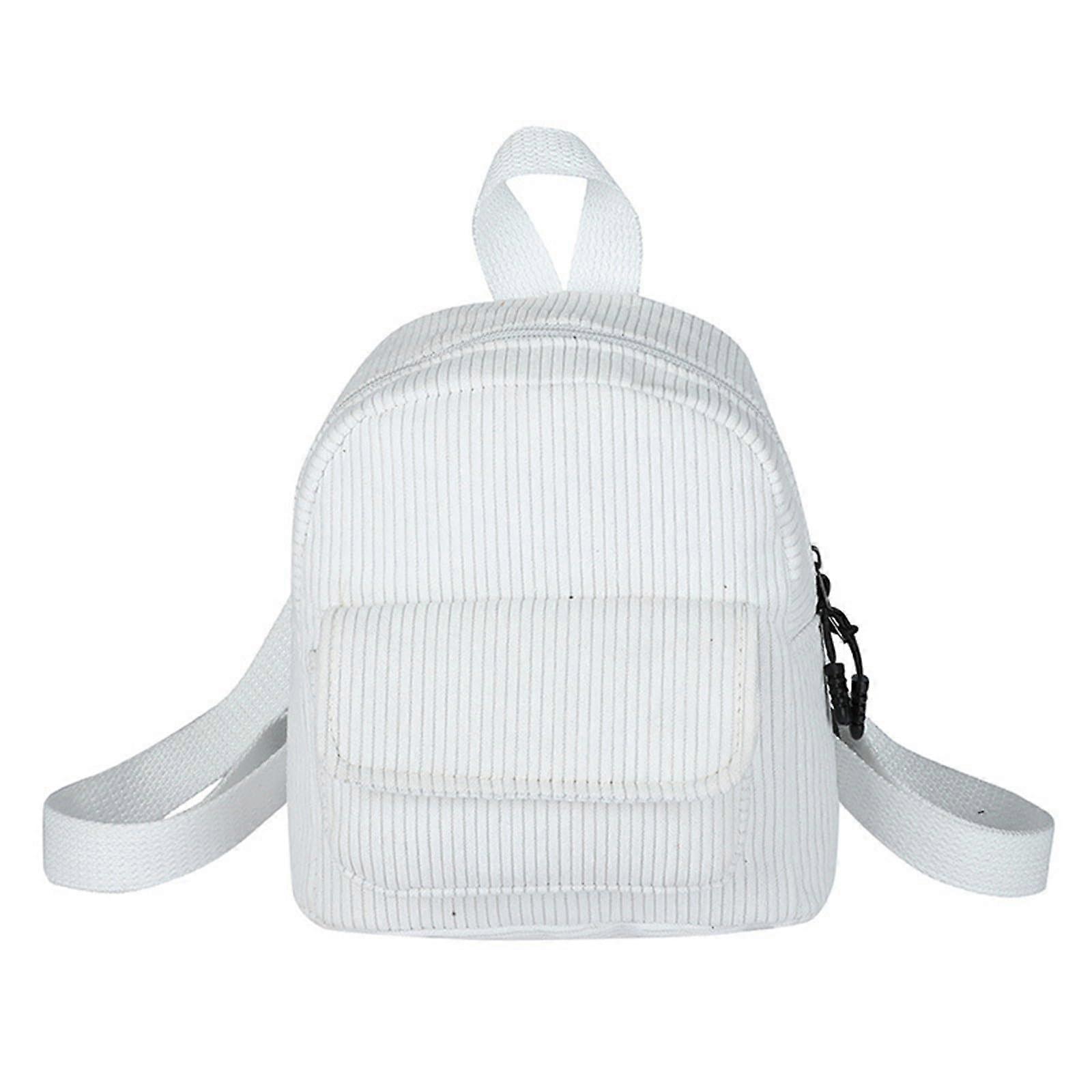 Men's Corduroy School Backpack with Hydration Bladder, Adjustable Straps, White One Size