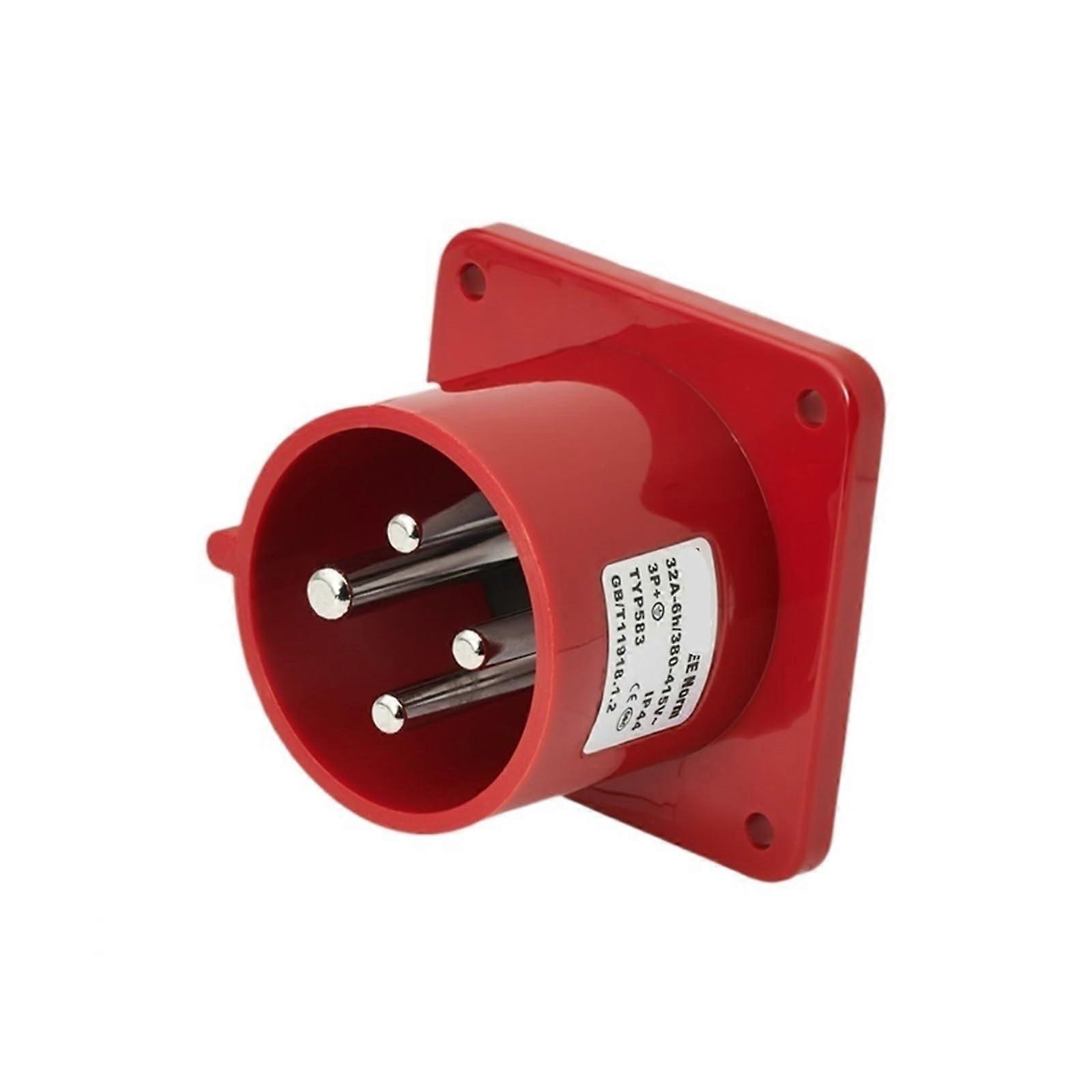 Industrial Waterproof Plug 4Core 32A CEE Electrical Connector Concealed Outdoor Socket